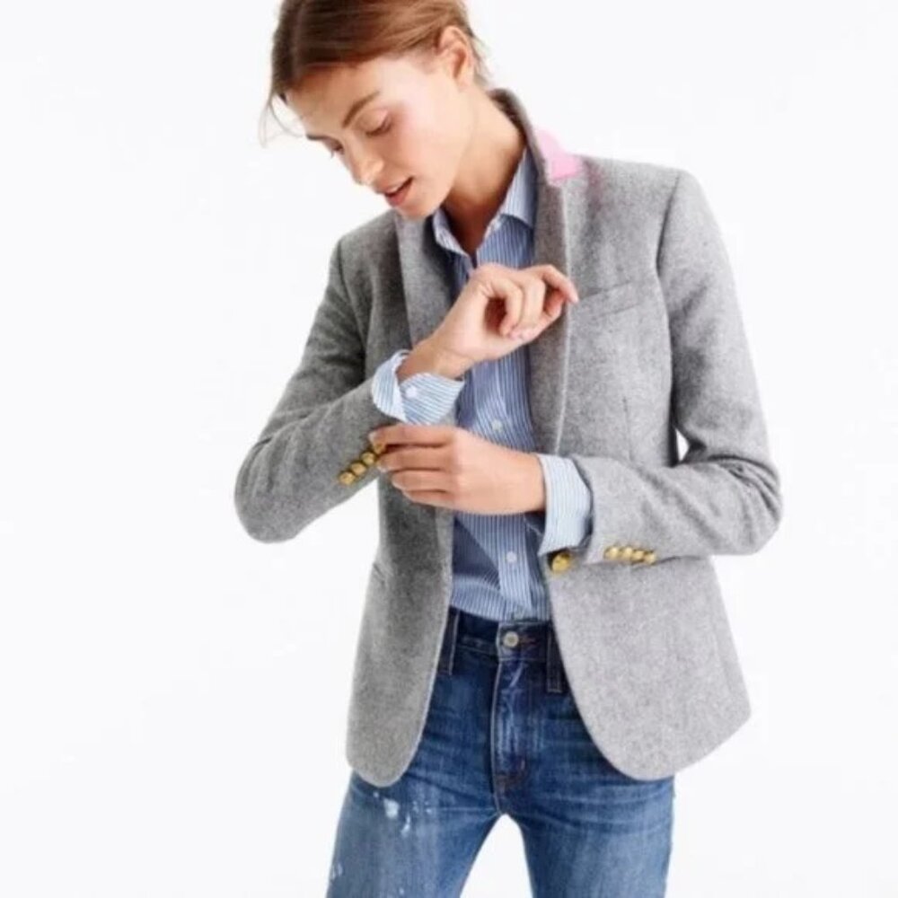 NWT Campbell Blazer 100% Donegal Wool Heather Graphite 0